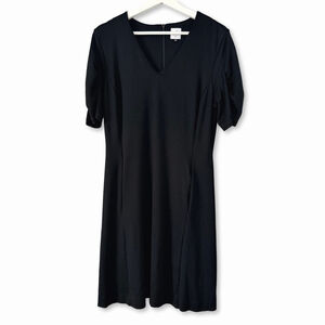 Cabi Black V Neck Short Sleeve Dress Medium